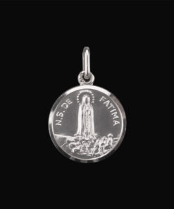 Medalha Nossa Senhora de Fátima em ouro branco – 17 mm