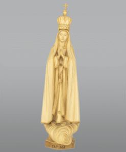 Nossa Senhora de Fátima Capelinha Patinado (brunito) - 14 cm