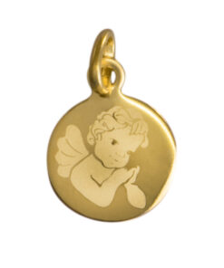 Medalha Anjinho da guarda dourada – 12 mm