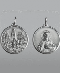 Medalha Aparição com Sagrado Coração de Jesus em prata – 17 mm