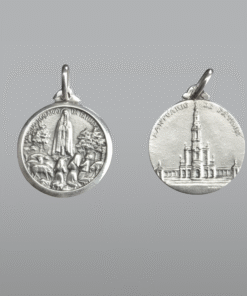Medalha Aparição com Santuário em prata – 18 mm
