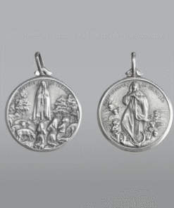 Medalha Aparição com Nossa Senhora da Conceição em prata – 17 mm