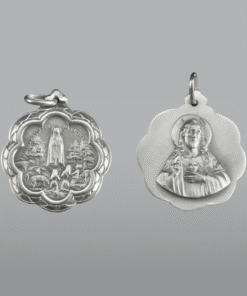 Medalha Aparição com Sagrado Coração de Jesus em prata – 30 mm