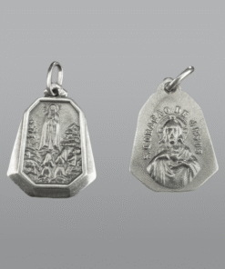 Medalha Aparição com Sagrado Coração de Jesus em prata – 16 mm