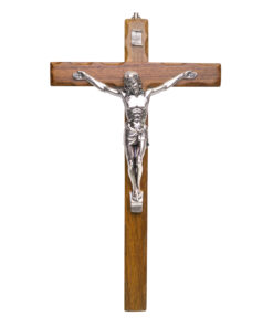 Cristo em cruz de madeira – 25 cm