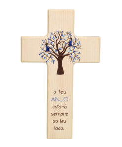Cruz Anjo da Guarda azul  – 20 cm