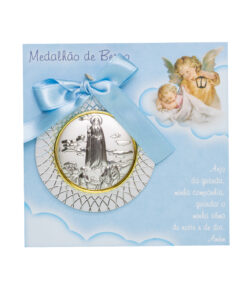 Medalhão de Berço azul com Aparição