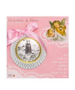 Medalhão de Berço rosa com Aparição